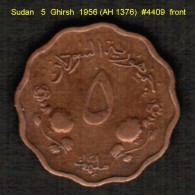 SUDAN   5  GHIRSH   1956 (AH 1376)  (KM # 34.1) - Soedan