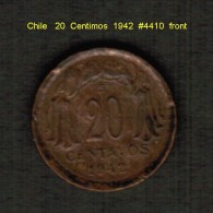 CHILE   20  CENTIMOS   1942  (KM # 177) - Cile