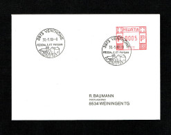 SUISSE FLAMME MECANIQUE Noir : 3973 VENTHÔNE. DU 30.5.1988 - Postage Meters