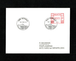 SUISSE FLAMME MECANIQUE Noir : 3999 OBERWALD . DU 30.5.1988 - Postage Meters