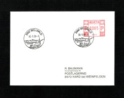 SUISSE FLAMME MECANIQUE Noir : 3997 BELLWALD . DU 30.5.1988 - Postage Meters