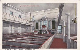 Shows Washingtons Pew Interior Christ Church Alexandia Virginia - Alexandria