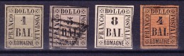 Romagna Lot Von 4 Marken 1(*), 4*, 5 Gest. U 8(*) Bai, Sass. 2, 5,6 U. 8. 4 Bai Originalgummi - Romagna