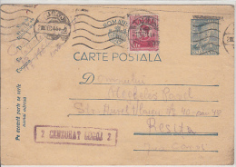 7807- KING MICHAEL, PC STATIONERY, ENTIER POSTAUX, CENSORED LUGOJ NR 2, 1944, ROMANIA - Lettres 2ème Guerre Mondiale