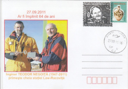 7885- THEODOR NEGOITA EXPLORER, LAW RACOVITA ANTARCTIC STATION, SPECIAL COVER, 2011, ROMANIA - Bases Antarctiques