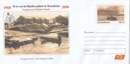 466M- LEITH HARBOUR, WHALE HUNTING, COVER STATIONERY, 2008, ROMANIA - Balene