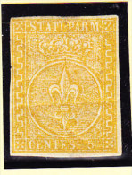 Parma 1853 Mi.6 * Mit Falz 5 Cent. Bugspur. Originalgummi - Parme