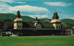 New Hampshire North Conway Railroad Station With Moat Mountain Range In Background White Mountains New Hampshire - White Mountains