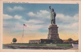 Statue Of Liberty Night New York City New York 1953 - Estatua De La Libertad