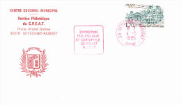 SEYSSINET-PARISET (38), Exposition Philathélique Et Cartophile, CREAT, Vienne Isère 04/05/1985 - Storia Postale