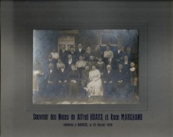 BIERCEE : RARE SUPERBE PHOTO - Noces HUAUX - MARCHAND - 1919 - Voir Descriptif - Thuin