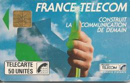 CARTE-PUBLIC-F-54-50U-GEM1-01/89-LILLE-FIBRE OPTIQUE-V° N° Avec Lettre Minuscule-1314 D-UTILISEE-  BE-RARE - 1989