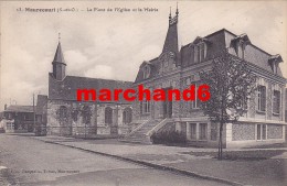 Yvelines Maurecourt La Place De L église Et La Mairie éditeur Fasquelle - Maurecourt