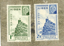 NIGER : Série Maréchal PETAIN, Et  Forteresse De Zinder - - Unused Stamps