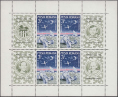 ROMANIA, 1972, Apollo 16 US Moon Mission, Space, Astronauts, Sheet Of 4 Stamps, MNH (**), LPMP/Sc. 791/C188 - Stati Uniti