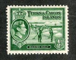 W2211  Turks 1938  Scott #79(*)   Offers Welcome! - Turks & Caicos