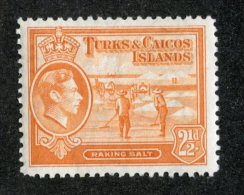W2221  Turks 1938  Scott #83*   Offers Welcome! - Turks & Caicos