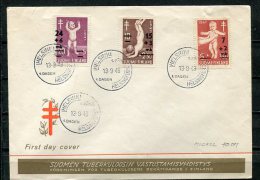 Finland 1948 First Day Cover Anti-Tuberculosis Facit 357-9 - Covers & Documents