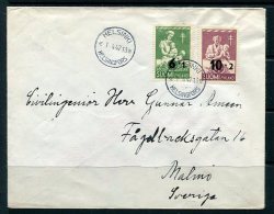 Finland 1947 Cover To Malmo Sweden Anti-Tuberculosis  Facit 334-5 Overprint - Covers & Documents