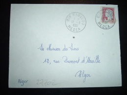 LETTRE TP MARIANNE DE DECARIS 0,25F OBL. 13-6-1961 BIR RABALOU MEDEA - 1962-1965 Hahn (Decaris)