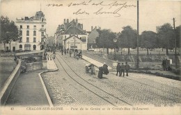 71 CHALON SUR SAONE - Pont De La Genise Et La Grande Rue St Laurent - Chalon Sur Saone