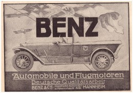 Original Werbung - 1916 -  Benz & Cie. , Mannheim , Automobile !!! - Veicoli