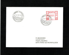 SUISSE FLAMME MECANIQUE Noir : 6696 FUSIO. DU 30.5.1988. - Postage Meters