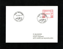 SUISSE FLAMME MECANIQUE Noir : 7532 TSCHIERV . DU 30.5.1988. - Postage Meters