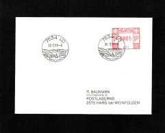 SUISSE FLAMME MECANIQUE Noir : 7534 LÜ . DU 30.5.1988. - Postage Meters