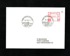 SUISSE FLAMME MECANIQUE Noir : 7606 PROMONTOGNO. DU 30.5.1988. - Postage Meters