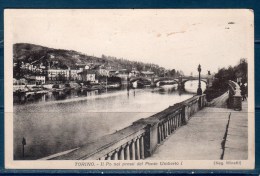 TORINO (PO' PONTE UMBERTO I) Cartolina Viaggiata 1950 - Fiume Po