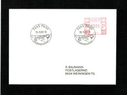 SUISSE FLAMME MECANIQUE Noir : 7243 PANY . DU 30.5.1988. - Postage Meters