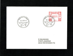 SUISSE FLAMME MECANIQUE Noir : 8234 STETTEN (SH) . DU 30.5.1988. - Postage Meters