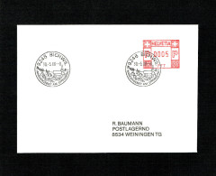 SUISSE FLAMME MECANIQUE Noir : 9248 BICHWIL . DU 30.5.1988. - Postage Meters