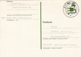 WORK SAFETY, PC STATIONERY, ENTIER POSTAUX, 1976, GERMANY - Postkarten - Gebraucht