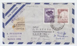 Argentina/Austria REGISTERED AIRMAIL COVER 1966 - Covers & Documents