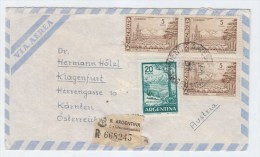 Argentina/Austria REGISTERED AIRMAIL COVER - Posta Aerea