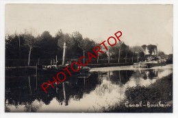 BOUCHAIN-Canal-Peniche-Carte Photo Allemande-Guerre14-18-1WK-Militaria-Frankreich-France-59- - Bouchain