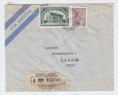 Argentina/Switzerland REGISTERED AIRMAIL COVER 1950 - Briefe U. Dokumente