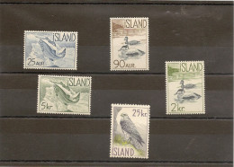 Islande N° 294 A 298 ** Sans Charniére Cote 30 Prix 15 (poissons Et Oiseaux ) - Neufs