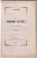 1869 - Provins Lettré - FOURTIER Alphonse - Manque Au Fond Esaupe 77 - FRANCO DE PORT - Ile-de-France