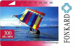 PHILIPPINES 300 U BOAT VINTA IN ZAMABAONGA EARLY TAMURA  VERY GOOD USED READ DESCRIPTION !! - Philippines