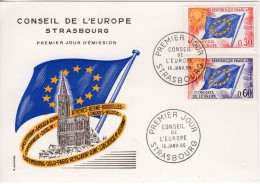 Carte  - Cachet  PJ  Conseil De L'Europe  à Strasbourg   Le 16.01.1965 - Cartas & Documentos