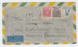 Brazil/Germany REGISTERED AIRMAIL COVER 1951 - Luftpost