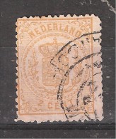 NEDERLAND / Netherlands / Pays Bas ,1869,  Yvert  17 , 2 C Jaune Obl ,TB, Cote 20 Euros - Gebruikt