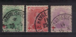 Belgique N° 129 à 131 Oblitérés - Croix-Rouge - 1914-1915 Croix-Rouge