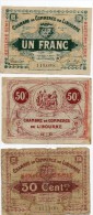 33 - Libourne -  1 Franc Et Deux De 50 Centimes 1923 - Chambre De Commerce