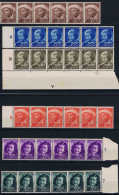 Curacao: 1948 NVPH 200 - 205 In Strips Of 6 MNH/** Some Brown Spots - Niederländische Antillen, Curaçao, Aruba