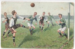 Illustration By Arthur Thiele - Playing Football - Goalkeeper - T.S.N. Serie 1683 - Circulated In Estonia Tallinn 1924 - Thiele, Arthur