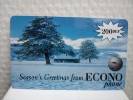 Econo Phone 200 BEF Seazon´s Greetings 2 Photo´s Used Very Rare ! - Cartes GSM, Recharges & Prépayées